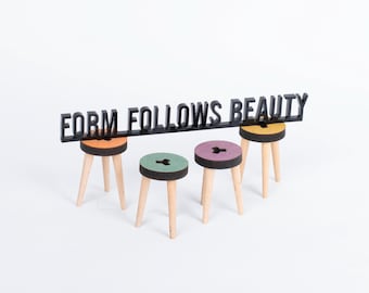 Form Follows Beauty 3D Zitat: Oscar Niemeyer inspiriert Acryl Dekor