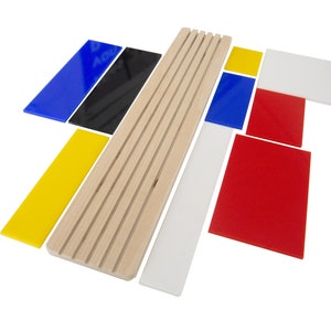 Shapes of MONDRIAN A 3D Diorama to create artworks inspired in Neoplasticism and De Stijl To play, educate & decorate Modern Art Gift image 3