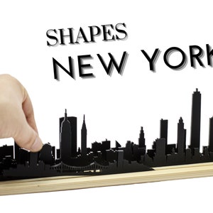 Shapes of NEW YORK Silhouette | 3D Skyline of NYC | Build a Minimalist Manhattan Diorama to Play or Decorate! | Architect Gift