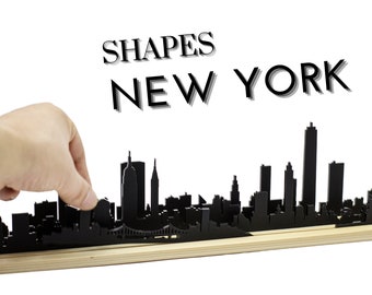 Silhouetten von NEW YORK | 3D Skyline von NYC | Baue ein minimalistisches Manhattan Diorama zum Spielen oder Dekorieren! | Architekt Geschenk