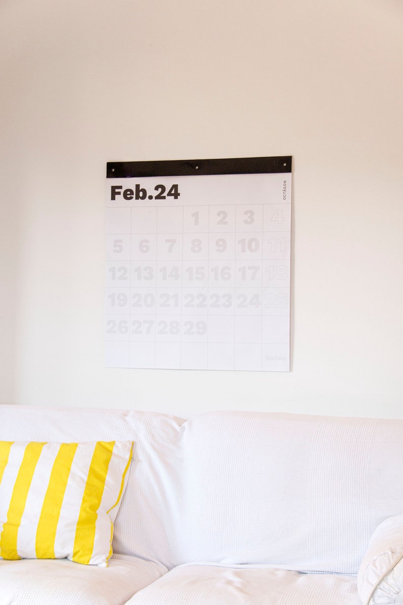 Giant Wall Calendar For The Year 2024 Limited Edition Design Etsy