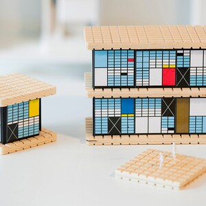 HOUSE Eames Construction Toy A building set for experimenting in the style of XX Century Architecture and Design movements image 2