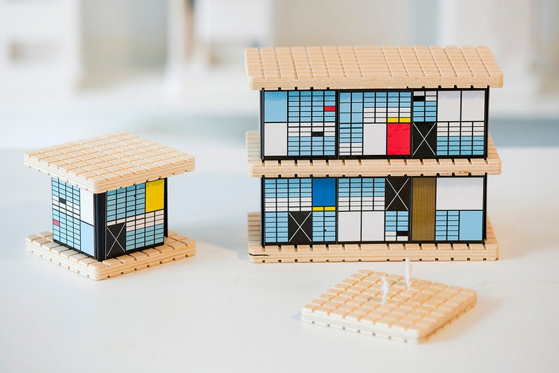 HOUSE Eames Construction Toy A building set for experimenting in the style of XX Century Architecture and Design movements image 2