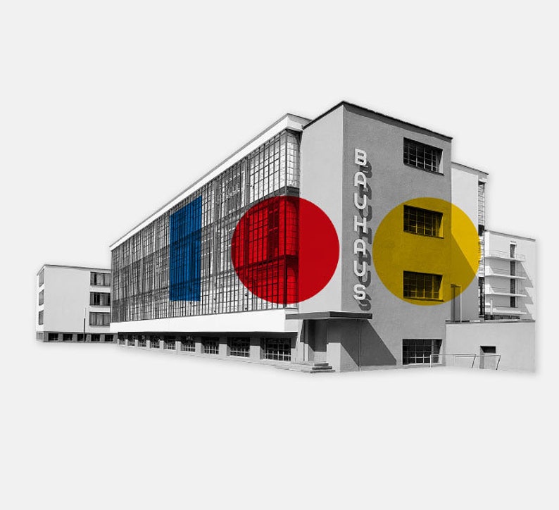 Bauhaus Dessau Building 6-piece Fridge Magnet A Staatliches Bauhaus School Puzzle to Decorate 1919-2019 Centenary Gift image 6