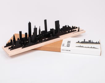 3D New York City Skyline Diorama: Minimalist Manhattan Sculpture