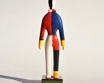 Malevich Sportsmen Statue #3 | A figure inspired by Kazimir Malevich 1931 harlequin painting | 25 cm Handmade Suprematism art clay sculpture