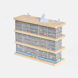 HOUSE Unité d'Habitation Large Construction Toy | A building set to experiment in style of Le Corbusier Brutalist Architecture Design