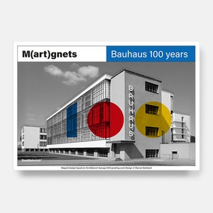 Bauhaus Dessau Building 6-piece Fridge Magnet A Staatliches Bauhaus School Puzzle to Decorate 1919-2019 Centenary Gift image 4
