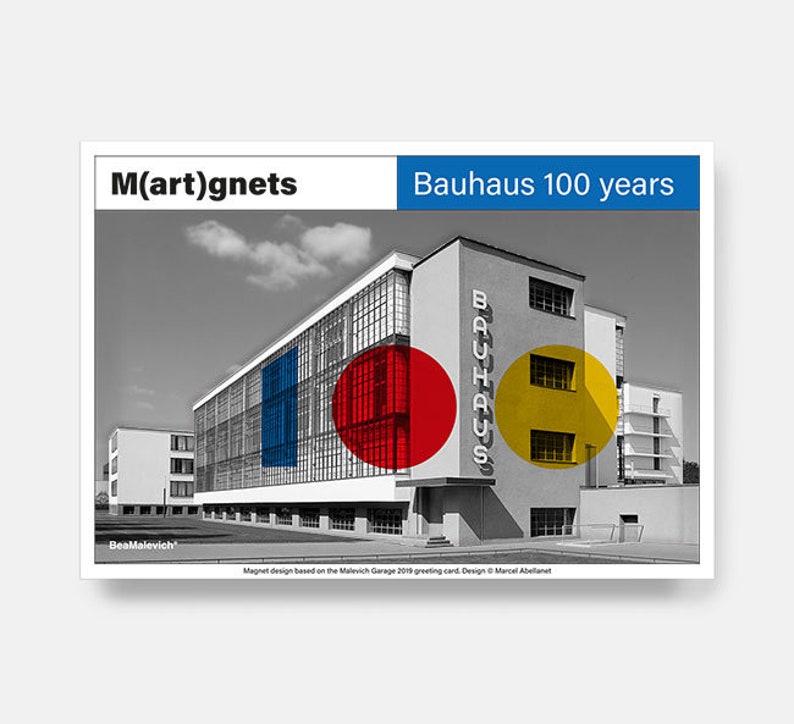 Bauhaus Dessau Building 6-piece Fridge Magnet A Staatliches Bauhaus School Puzzle to Decorate 1919-2019 Centenary Gift image 4
