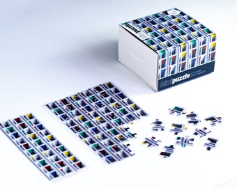 Unité d&#39;Habitation Architecture Minipuzzle | 50-piece Cardboard Puzzle inspired by Le Corbusier&#39;s tower | Do it in under 20 min!