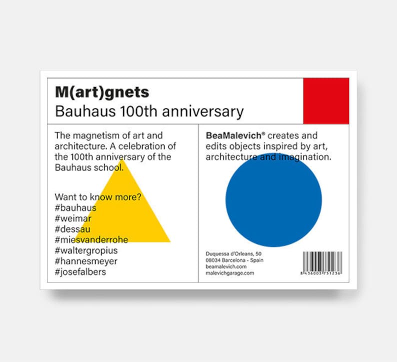 Bauhaus Dessau Building 6-piece Fridge Magnet A Staatliches Bauhaus School Puzzle to Decorate 1919-2019 Centenary Gift image 5