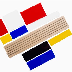 Shapes of MONDRIAN A 3D Diorama to create artworks inspired in Neoplasticism and De Stijl To play, educate & decorate Modern Art Gift image 2