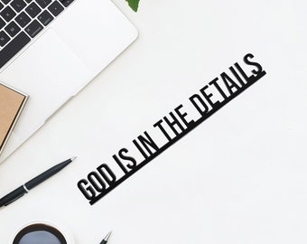 God is in the Details Architecture QUOTE | Minimalist 3D Letters to Inspire & Decorate | Sentence by Van der Rohe | Design Gift