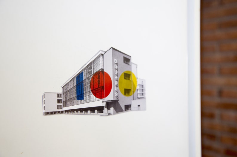 Bauhaus Dessau Building 6-piece Fridge Magnet A Staatliches Bauhaus School Puzzle to Decorate 1919-2019 Centenary Gift image 3