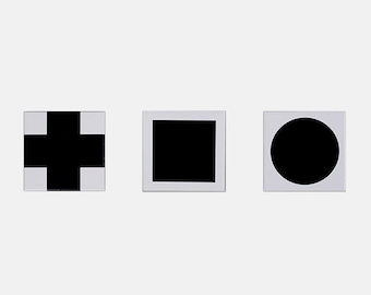 Suprematism Magnets | Pack of 3 Fridge Magnets inspired in Kazimir Malevich&#39;s Paintings | Home Decor Art | Modern Art Gift