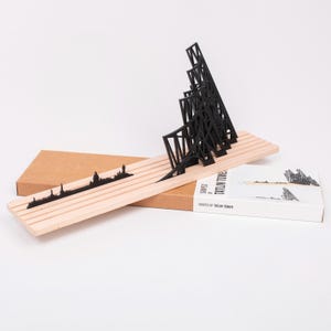 Shapes of TATLIN TOWER | Creative Diorama of the Constructivist Tatlin Tower in a 3D Silhouette | Soviet Era Futurist Avantgarde