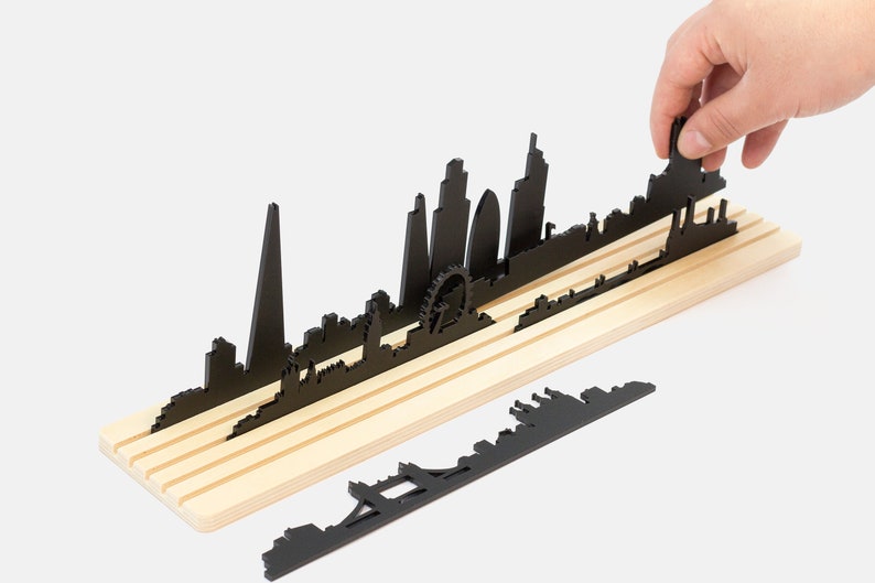 Shapes of LONDON Skyline Silhouette Cityscape With Movable Etsy
