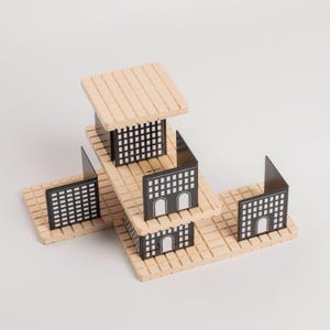 HAUS Metropolis Konstruktionsspielzeug | Ein Bausatz zum Experimentieren im Stil des brutalistischen XX Jahrhunderts Architektur und Design