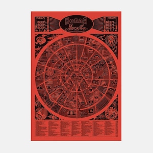 Póster constructivista de Baklažanas de Moscú, 100 x 70 cm, mapa arquitectónico de la Rusia de la era soviética, constructivismo, serigrafía de calidad, color rojo