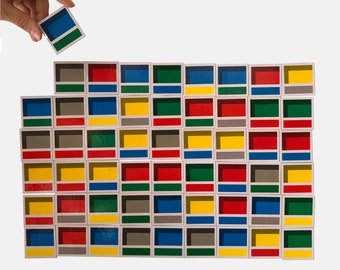 Unité d'Habitation Fridge Magnets | 54-unit Façade Magnets to create mosaics inspired in Le Corbusier' designs | Brutalism Decor