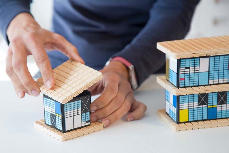 HOUSE Eames Construction Toy A building set for experimenting in the style of XX Century Architecture and Design movements image 3
