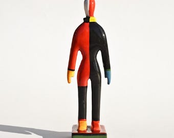 Malevich Sportsmen Statue #1 | A figure inspired by Kazimir Malevich 1931 harlequin painting | 25 cm Handmade Suprematism art clay sculpture