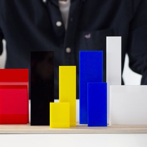 Shapes of MONDRIAN A 3D Diorama to create artworks inspired in Neoplasticism and De Stijl To play, educate & decorate Modern Art Gift image 6