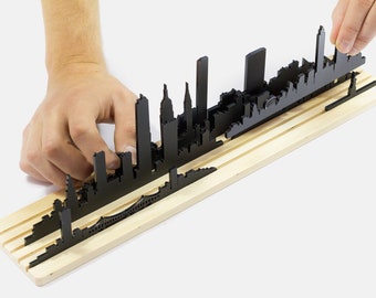 NEW YORK Skyline Model | NYC Cityscape Diorama of Building Silhouettes | Architecture Landmarks | Create & Decorate Manhattan!