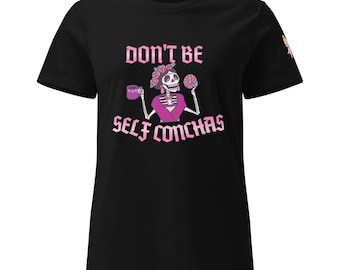 Shirt chicano-skeletconchas, grappig T-shirt met Mexicaanse bakkerij