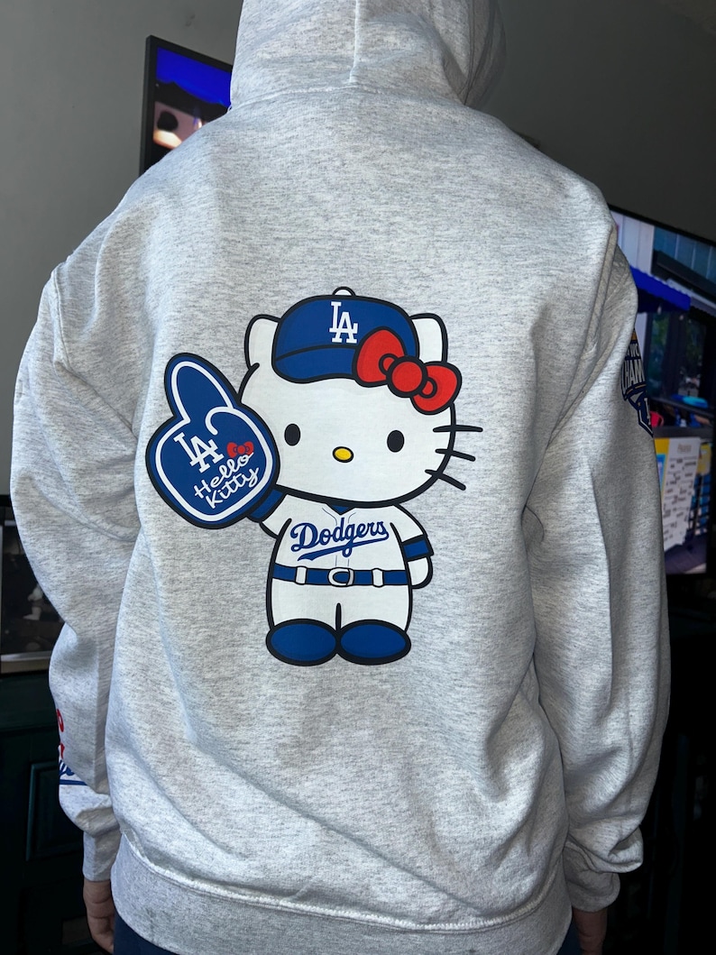 LA Dodgers Hello Kitty Hoodie image 5