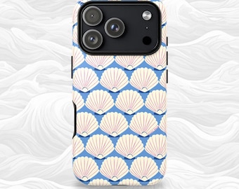 Seashell MagSafe iPhone Case: Coastal Beach Vibe, Durable Dual-Layer