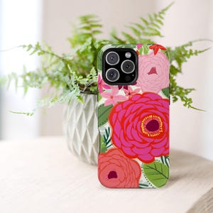 BLOOMERIE Phone Case | For iPhone 16, iPhone 15, iPhone 14, Galaxy S25, Galaxy S24, Galaxy S23 | Spring Boho Colorful Flowers Stylish Gift