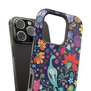 Peacock Flower iPhone Case: Colorful Floral MagSafe, Durable Design image 7