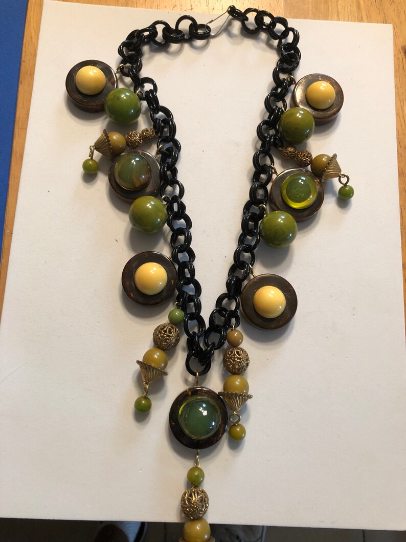 Artisan bakelite necklace
