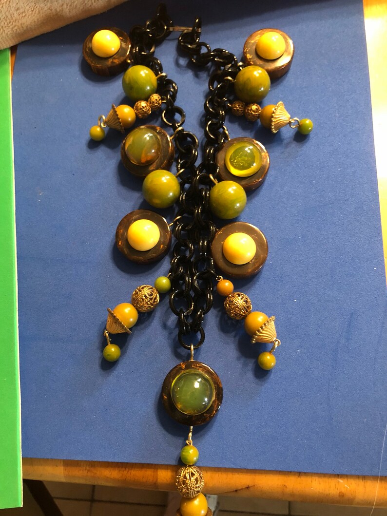 Artisan bakelite necklace