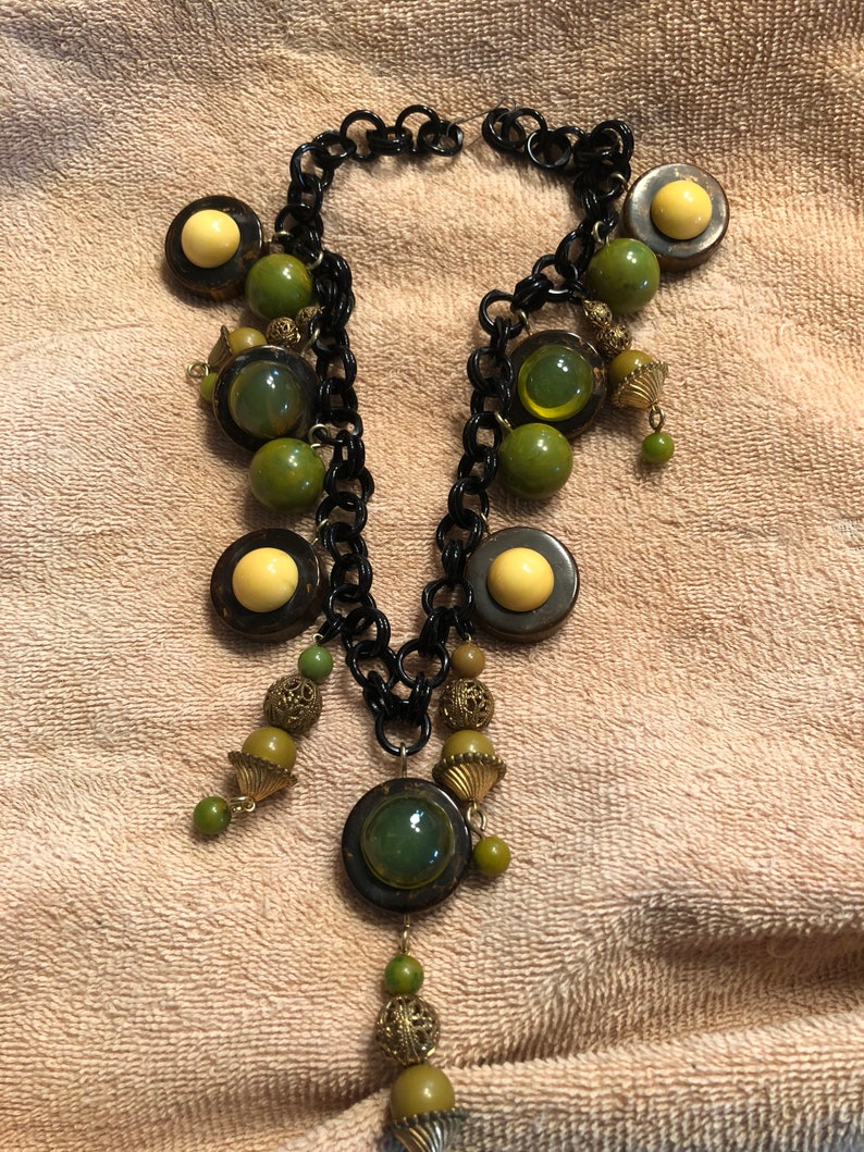 Artisan bakelite necklace
