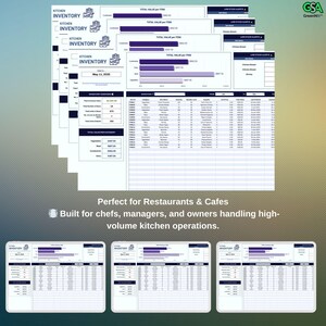 restaurant kitchen inventory template, editable google... Restaurant Kitchen Inventory Template for Google Sheets | Track Stock ...