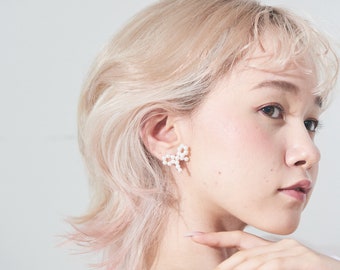 Pearl Mini Bow Pierce/Earrings