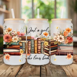 Blumen Glas Dose Buchliebhaber: Gefrosteter Eiskaffee Becher