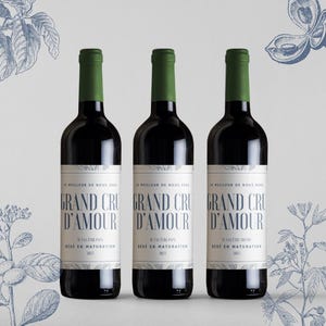 Wine bottle label - Pregnancy announcement 2025