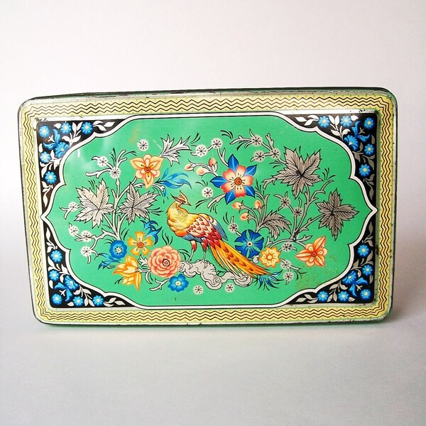 Vintage Biscuit Tin MacFarlane Lang Pheasant Motif