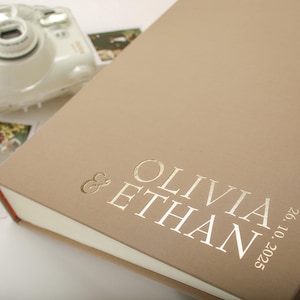 Handmade Sandstone Wedding Guest Book: Instax Photo Album