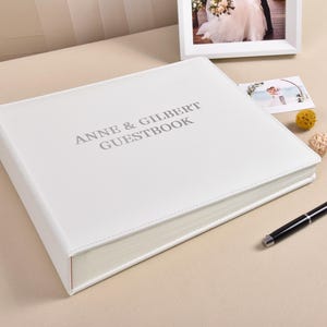 Personalized Instax Mini Album, Elegant Wedding Guest Book, Wedding Photo Booth Book for 2x6 or 4x6 Photos, Perfect Gift for Newlyweds