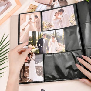 Personalisiertes Lederfotoalbum: 4x6 Slip-In, geprägtes Andenken