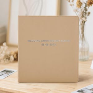 Handmade Wedding Photo Album with Slip-In Sleeves for 4x6 Photos, Large Family Keepsake, Personalized Wedding Album