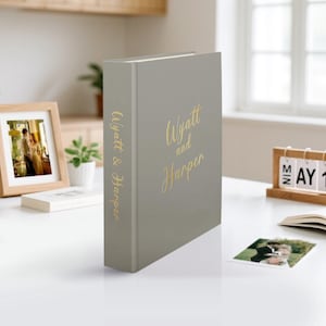 Custom Wedding Guest Book & Fabric Photo Album for Instax Mini – Personalized Keepsake for Wedding Memories