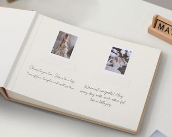 Personalisiertes Hochzeitsgästebuch: Fotoalbum Blass Apricot, Instax Mini