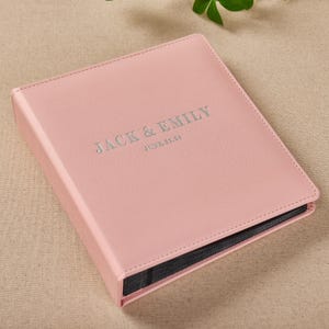 Personalized Wedding Photo Album With Sleeves for 80-400 4x6" 5x7" Photos, Slip In Photo Book for  Photos, Eco Leather Memory Keepsake Book