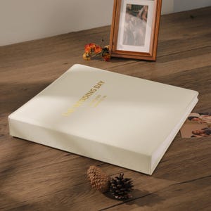 Álbum de fotos de boda personalizado: Álbum de recortes de cuero reciclado, con capacidad para 1000 fotos de 4x6
