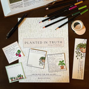 Planted in Truth: Whole Bible + Prayer Journal with trackers, traceables, and cutables